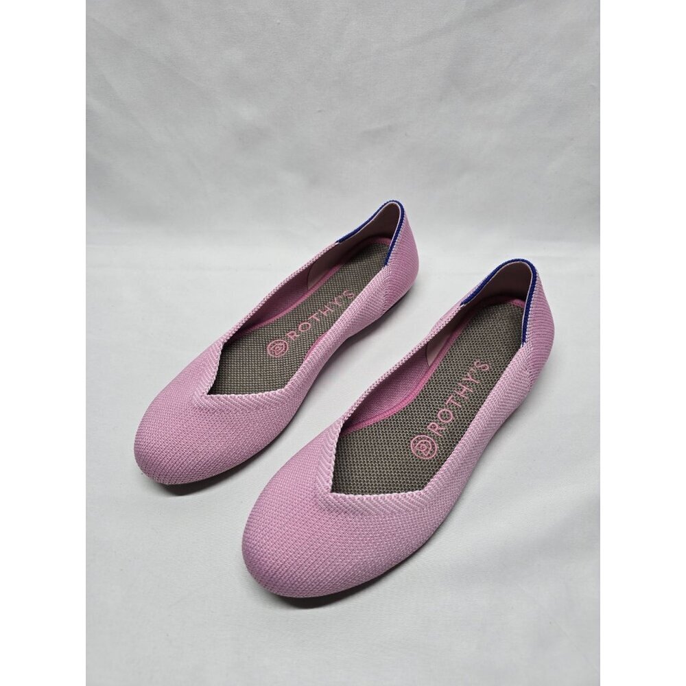 ROTHY'S The Flat Round Toe Comfort Shoe Women's Size 6.5 Begonia Pink Slip-On